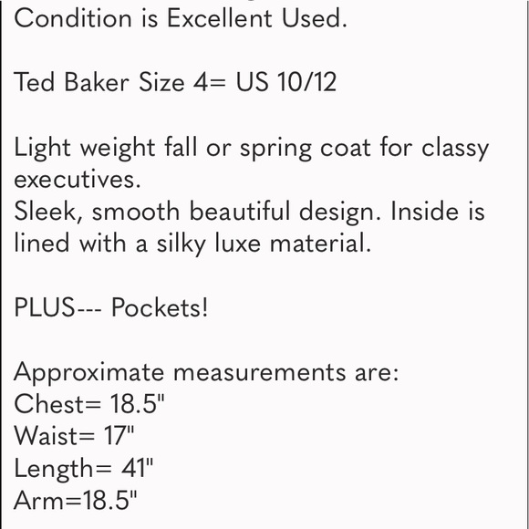 Ted Baker Black Linen Zip Coat- Career Executive - Picture 9 of 9